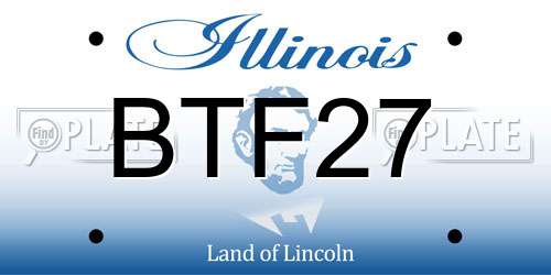 BTF27 Illinois License Plate