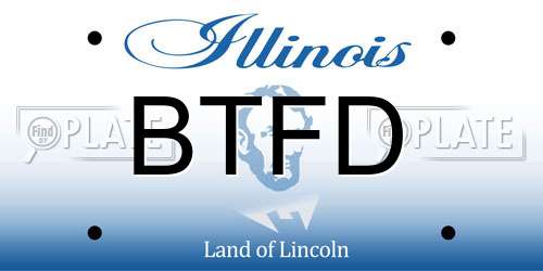 BTFD Illinois License Plate