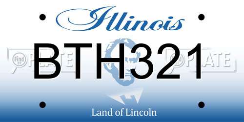 BTH321 Illinois License Plate