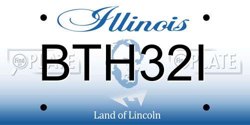 BTH32I Illinois License Plate