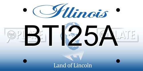 BTI25A Illinois License Plate
