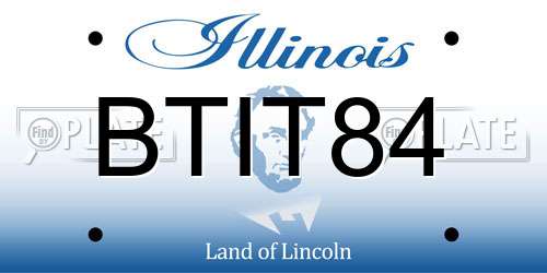 BTIT84 Illinois License Plate