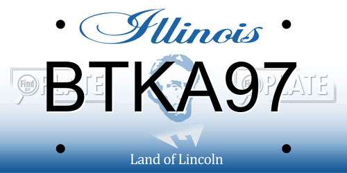 BTKA97 Illinois License Plate