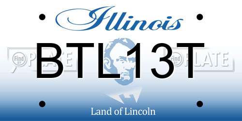 BTL13T Illinois License Plate