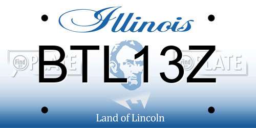 BTL13Z Illinois License Plate