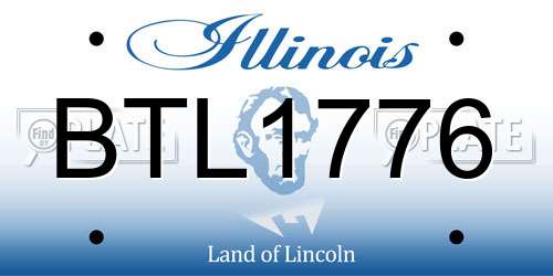 BTL1776 Illinois License Plate