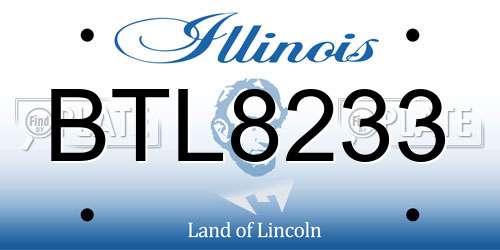 BTL8233 Illinois License Plate