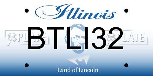 BTLI32 Illinois License Plate
