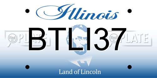 BTLI37 Illinois License Plate