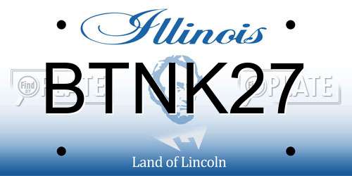BTNK27 Illinois License Plate
