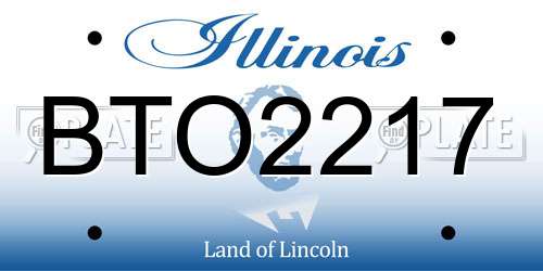 BTO2217 Illinois License Plate