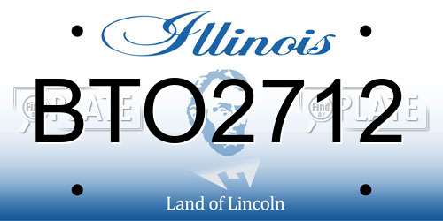 BTO2712 Illinois License Plate