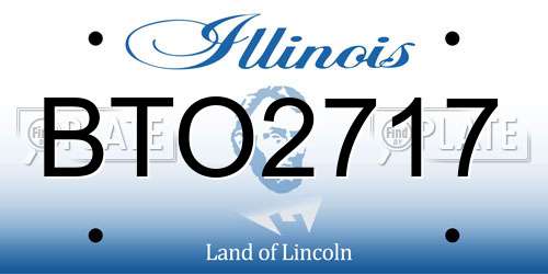 BTO2717 Illinois License Plate