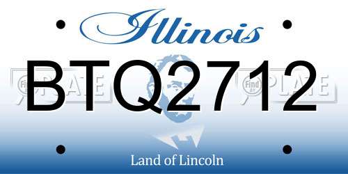 BTQ2712 Illinois License Plate