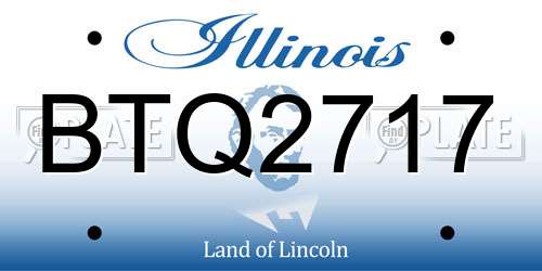 BTQ2717 Illinois License Plate