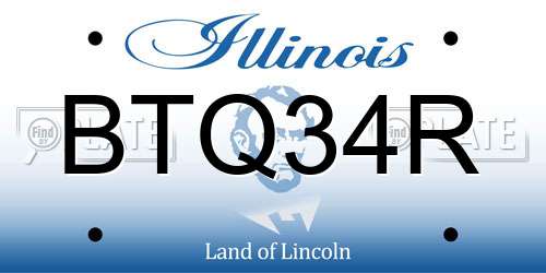 BTQ34R Illinois License Plate