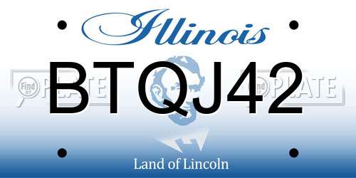 BTQJ42 Illinois License Plate