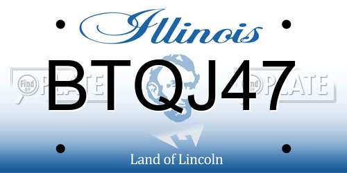 BTQJ47 Illinois License Plate