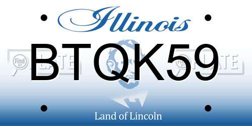 BTQK59 Illinois License Plate