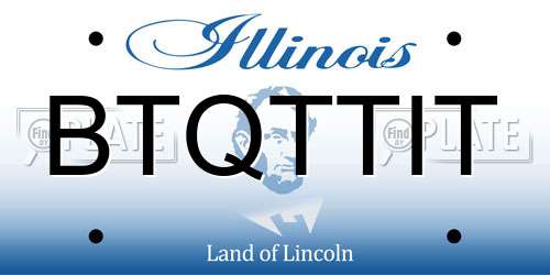 BTQTTIT Illinois License Plate