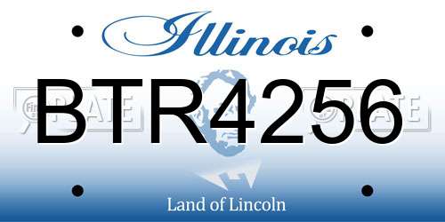 BTR4256 Illinois License Plate