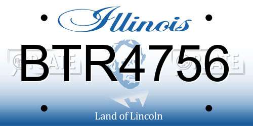 BTR4756 Illinois License Plate
