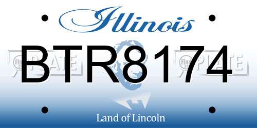 BTR8174 Illinois License Plate