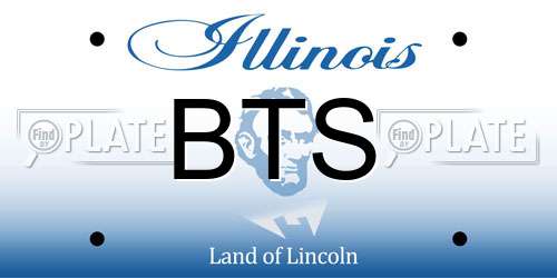 BTS Illinois License Plate