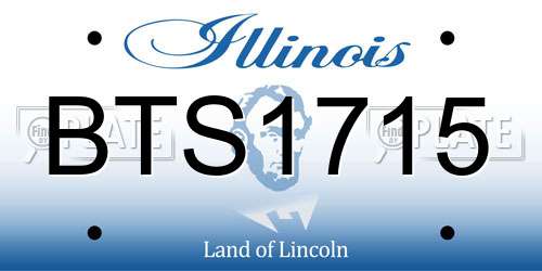 BTS1715 Illinois License Plate
