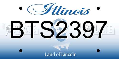 BTS2397 Illinois License Plate