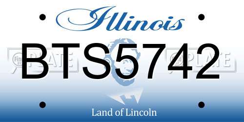 BTS5742 Illinois License Plate