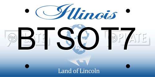 BTSOT7 Illinois License Plate