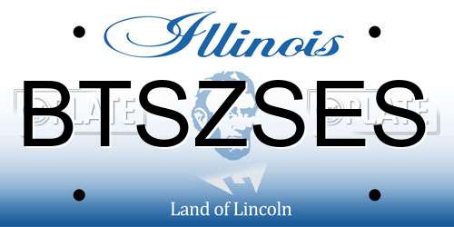 BTSZSES Illinois License Plate