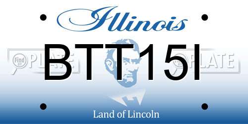 BTT15I Illinois License Plate