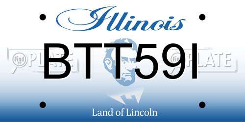 BTT59I Illinois License Plate