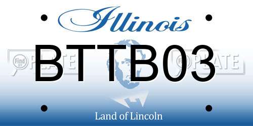 BTTB03 Illinois License Plate
