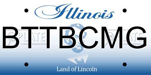BTTBCMG Illinois License Plate