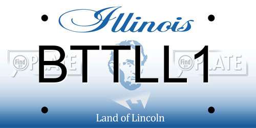 BTTLL1 Illinois License Plate