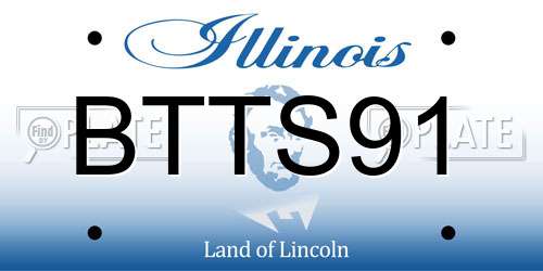 BTTS91 Illinois License Plate