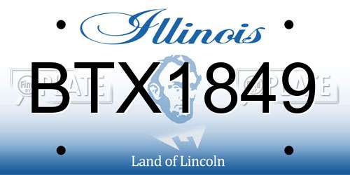 BTX1849 Illinois License Plate