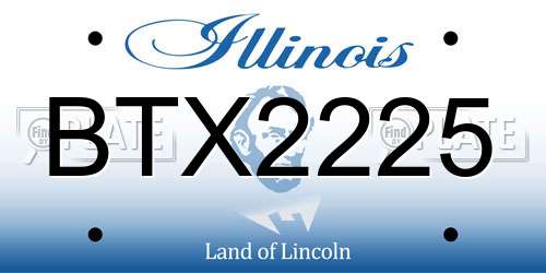 BTX2225 Illinois License Plate