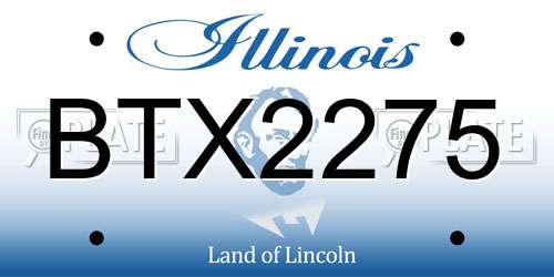 BTX2275 Illinois License Plate