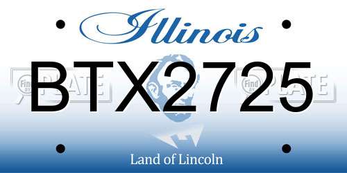 BTX2725 Illinois License Plate