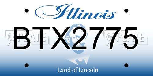 BTX2775 Illinois License Plate