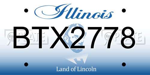 BTX2778 Illinois License Plate