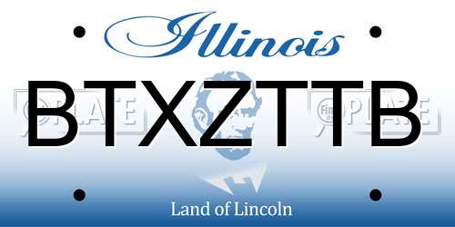 BTXZTTB Illinois License Plate