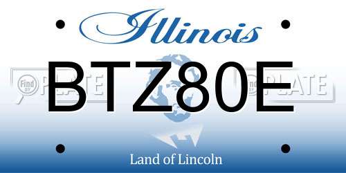 BTZ80E Illinois License Plate