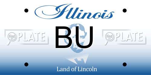 BU Illinois License Plate
