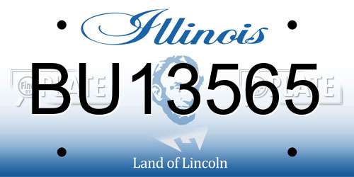 BU13565 Illinois License Plate