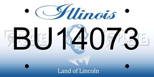 BU14073 Illinois License Plate
